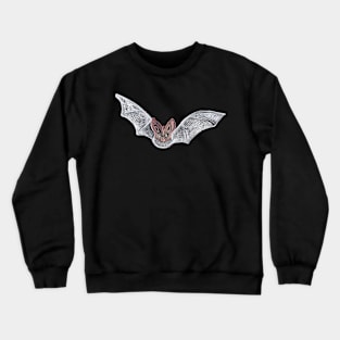 Spooky Bat Pattern - Black Crewneck Sweatshirt